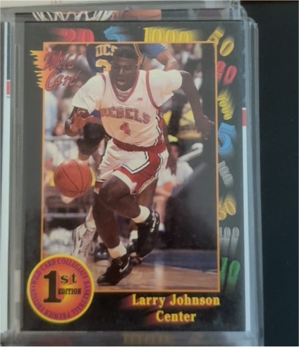 1992 Wild Card 1st Edition #24 Larry Johnson — front