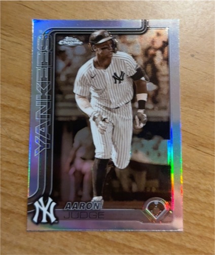 2025 Topps Chrome #99 Aaron Judge Sepia Refractor — front