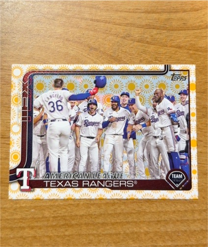 2025 Topps Series 2 #593 Texas Rangers Team Card — front