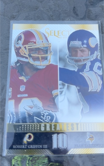 2013 Panini Select Greatest #2 Robert Griffin III & Fran Tarkenton — front