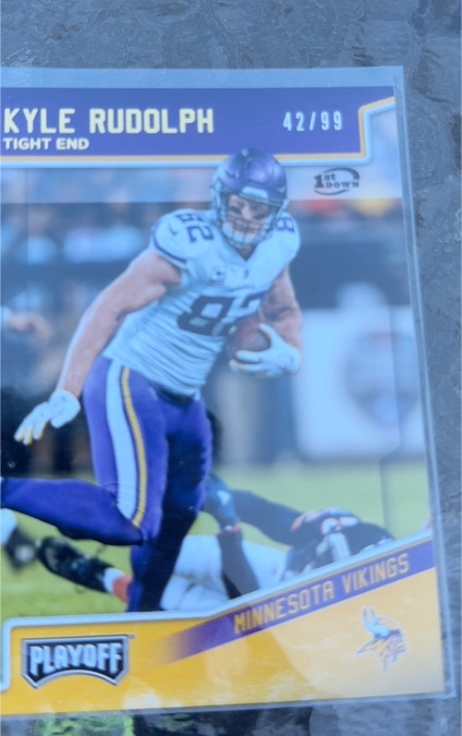 2018 Panini Playoff #124 Kyle Rudolph — front