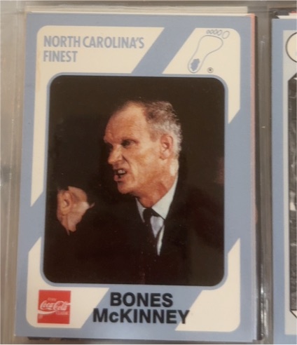 1989 Collegiate Collection/Coca-Cola North Carolina's Finest #105 Bones McKinney — front