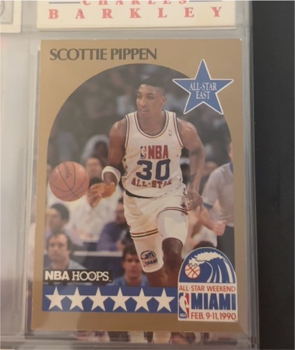 1990 NBA Hoops #9 Scottie Pippen All-Star East — front