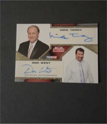 2009 Tristar Impact TNA Autographs IA-33 Mike Tenay Don West — front