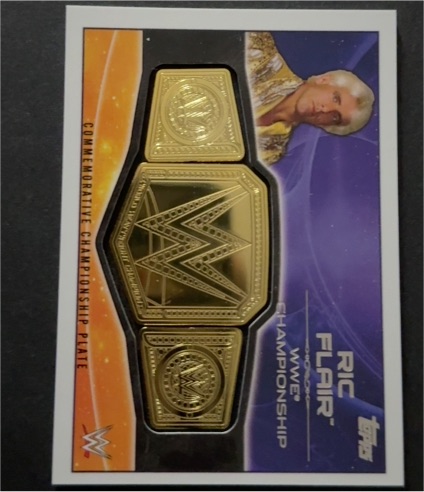 2015 Topps WWE Commemorative Championship Plate Ric Flair — front