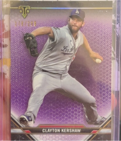 2021 Topps Triple Threads #28 Clayton Kershaw — front