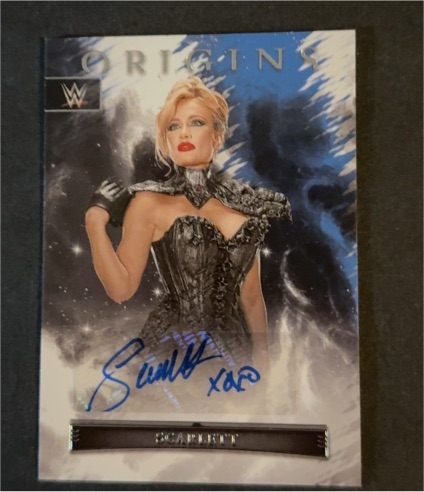 2023 Panini Chronicles WWE Origins Autograph #OA-SCL Scarlett — front