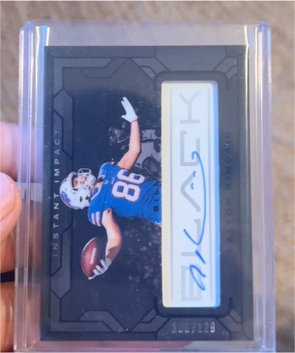 2024 Panini Black Instant Impact Ink #III-JAX Jaxon Wiggins — front