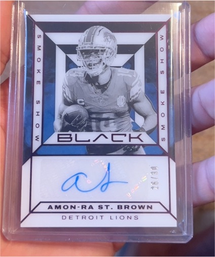 2024 Panini Black Smoke Show Signatures Amon-Ra St. Brown — front