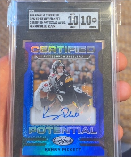 2023 Panini Certified Certified Potential Auto Mirror Blue #CPS-KP Kenny Pickett — front