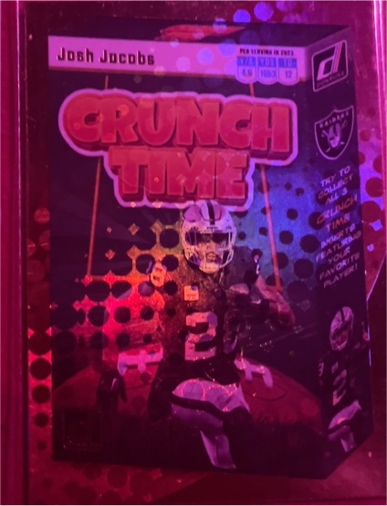 2023 Panini Donruss Crunch Time #CT-9 Josh Jacobs — front