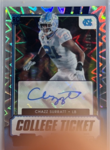 2021 Panini Contenders Draft Picks #205 Chazz Surratt — front