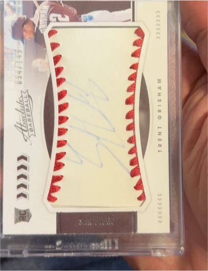 2020 Panini Absolute #155 Trent Grisham Rookie RC Autograph — front