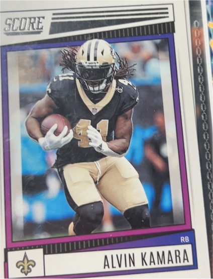 2022 Panini Score #58 Alvin Kamara — front