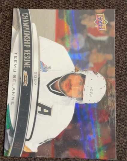 2023 Upper Deck Tim Hortons Legends Championship Resume #CR-3 Teemu Selanne — front