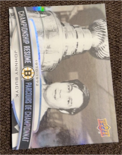 2023 Upper Deck Tim Hortons Legends Championship Resume #CR-4 Johnny Bucyk — front
