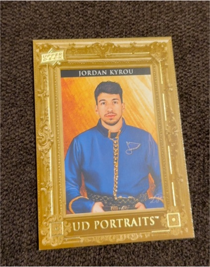 2023-24 Upper Deck Series 2 UD Portraits #P37 Jordan Kyrou — front