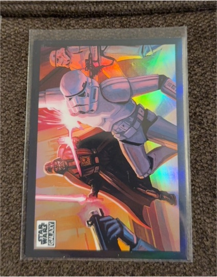 2022 Topps Chrome Star Wars Galaxy #58 Stormtroopers Swarm Darth Vader — front