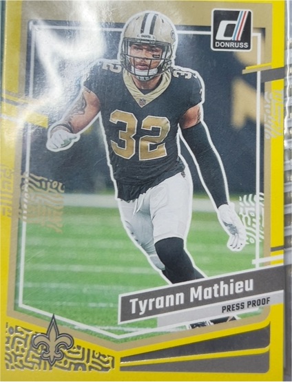 2023 Donruss #218 Tyrann Mathieu Press Proof — front