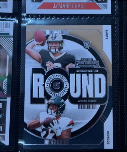 2024 Panini Contenders Round Numbers #18 Spencer Rattler/Audric Estime — front