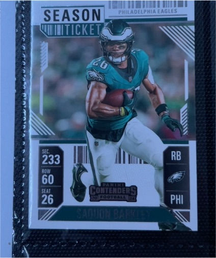 2024 Panini Contenders Season Ticket #80 Saquon Barkley — front