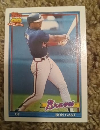 1991 Topps #725 Ron Gant — front