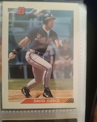 1992 Bowman #312 David Justice — front