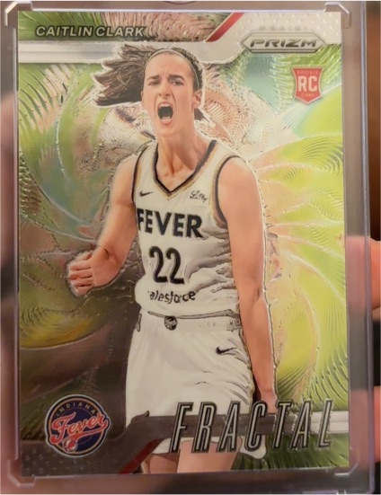 2024 Panini Prizm WNBA #1 Caitlin Clark Fractal Insert Rookie Card — front