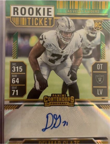 2024 Panini Contenders Rookie Ticket #294 Delmar Glaze — front