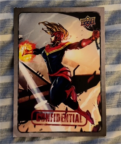 2015 Upper Deck Marvel Dossier Confidential Captain Marvel — front
