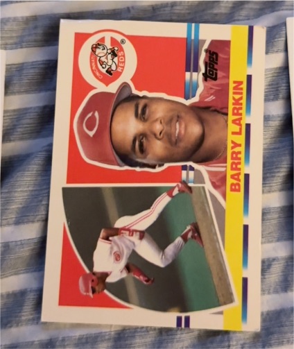 1990 Topps Big #44 Barry Larkin — front