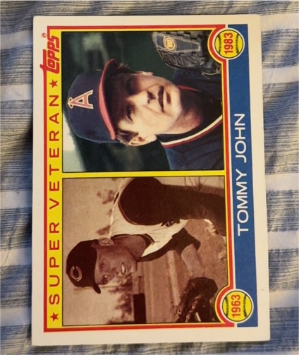 1983 Topps #736 Tommy John Super Veteran — front
