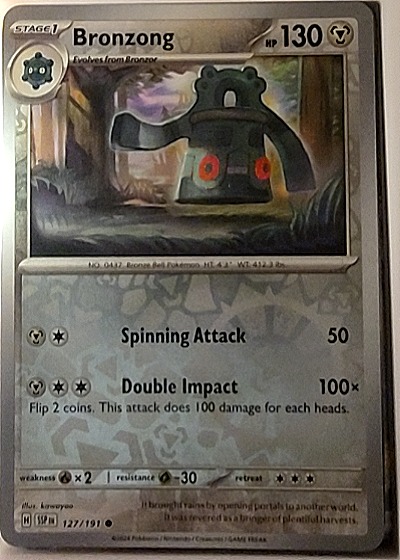 2022 Pokémon SV08: Surging Sparks #127 Bronzong — front