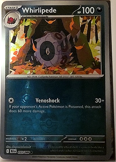 2022 Pokémon TCG Black Bolt #055 Whirlipede — front