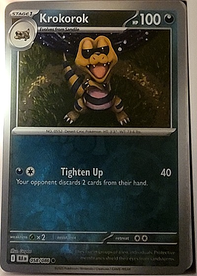 2023 Pokémon TCG Black Bolt #058 Krokorok — front