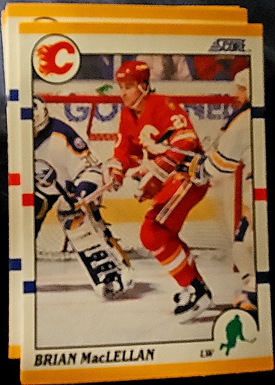 1990-91 Score #56T Brian MacLellan — front