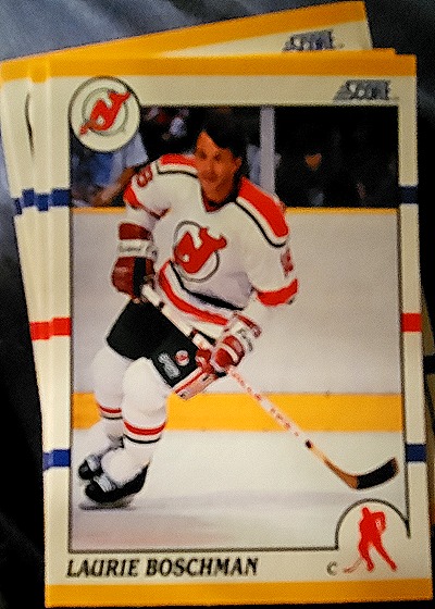 1990-91 Score Rookie and Traded #63T Laurie Boschman — front