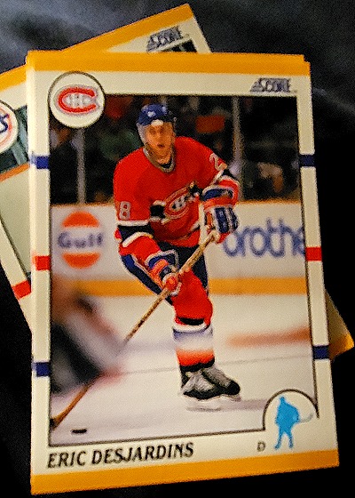 1990-91 Score #58T Eric Desjardins — front