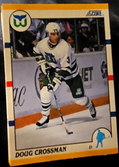 1990-91 Score Rookie and Traded #52T Doug Crossman Hartford Whalers — front