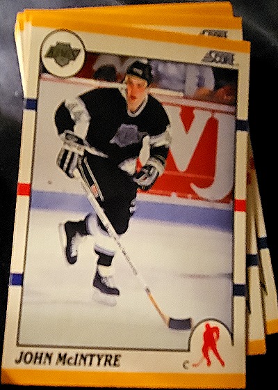 1990-91 Score Rookie & Traded #46T John McIntyre — front