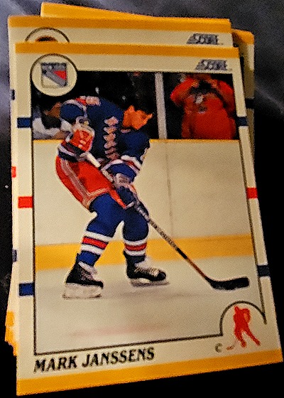 1990-91 Score Rookie and Traded #33T Mark Janssens RC New York Rangers — front