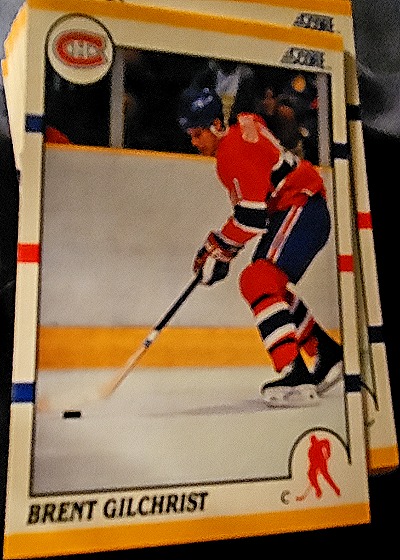 1990-91 Score Rookie And Traded Hockey Card Brent Gilchrist #87T — front