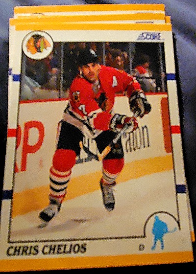 1990-91 Score Rookie and Traded #4T Chris Chelios — front