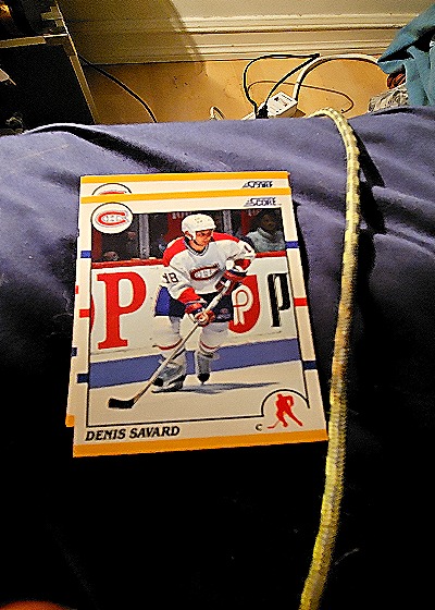 1990 Score Hockey #1T Denis Savard — front