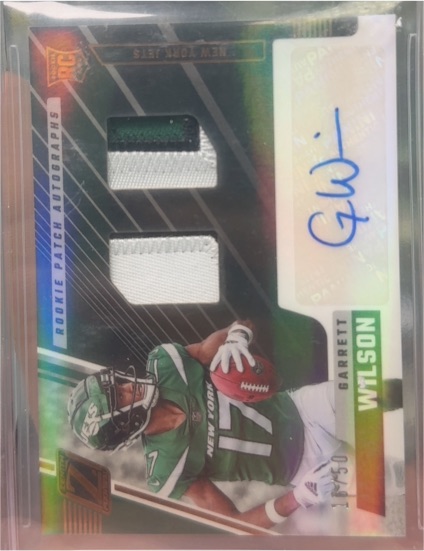 2022 Panini Zenith #206 Garrett Wilson Rookie Patch Auto — front