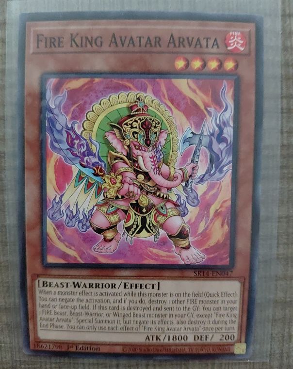 2014 Yu-Gi-Oh! SR14-EN047 Fire King Avatar Arvata — front