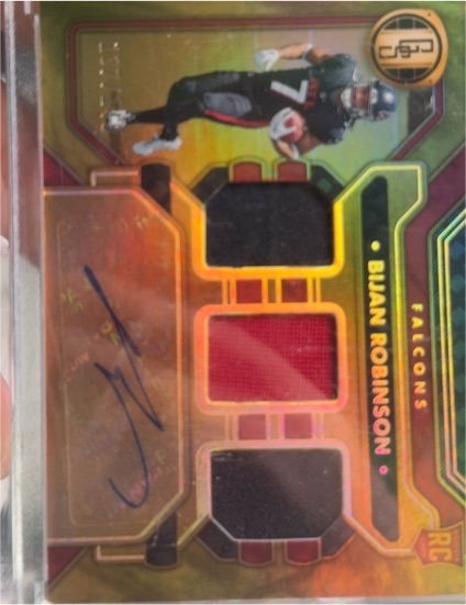 2023 Panini Gold Standard Bijan Robinson Rookie Patch Auto — front