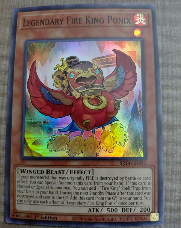 2020 Yu-Gi-Oh! SR14-EN045 Legendary Fire King Ponix — front