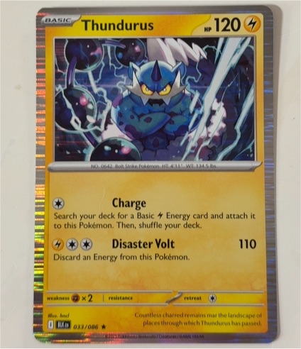 2022 Pokémon TCG Black Bolt #033 Thundurus — front