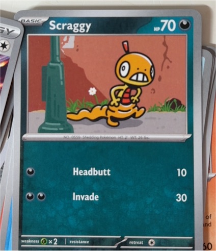 2025 Pokémon SV: White Flare #057 Scraggy — front